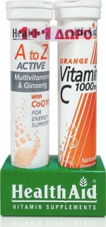 Health Aid A to Z Active Multi CoQ10 20s + Vitamin C 500mg 20 αναβράζοντα δισκία