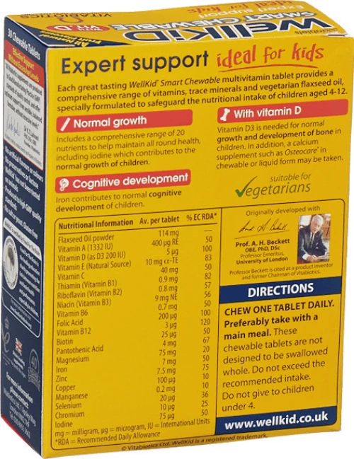 Vitabiotics WellKid Smart Chewable with Omega-3 30 μασώμενες ταμπλέτες