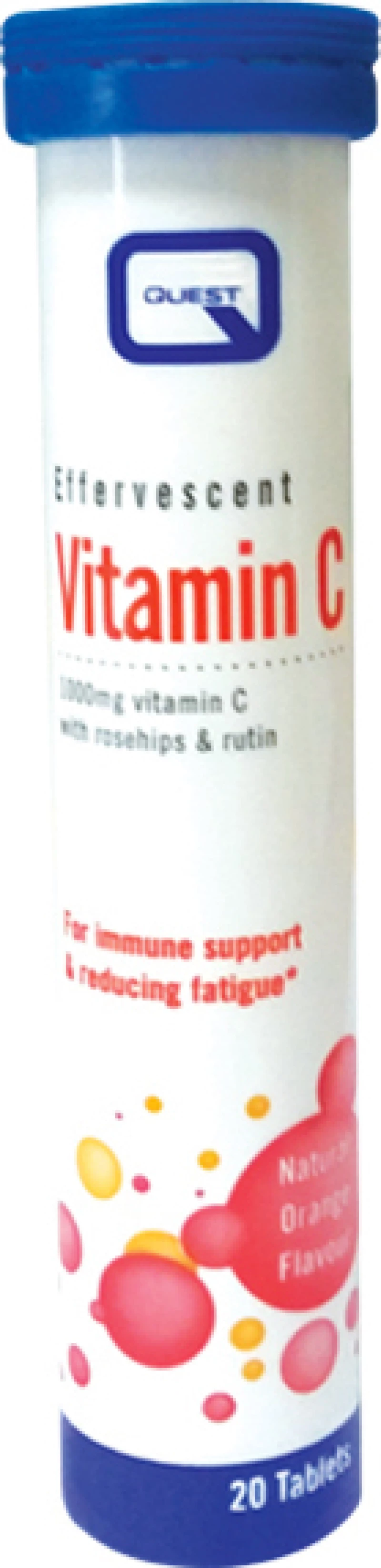 Quest Naturapharma Vitamin C 1000mg with Rosehips & Rutin 20 αναβράζοντα δισκία