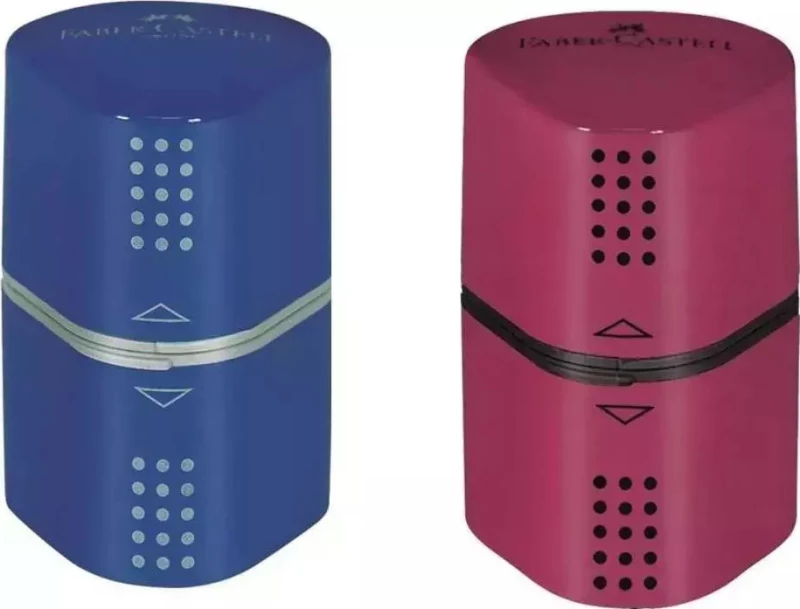 Faber-Castell Grip Trio 2001 Τριπλή Ξύστρα Βαρελάκι (Διάφορα Χρώματα)
