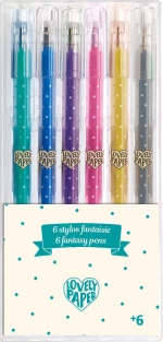 Djeco Στυλό Gel με Πολύχρωμο Mελάνι 6τμχ Lovely Paper