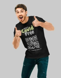 Covid Free custom t-shirt - BLACK/GREY