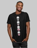 Skull Bubble T-shirt - BLACK