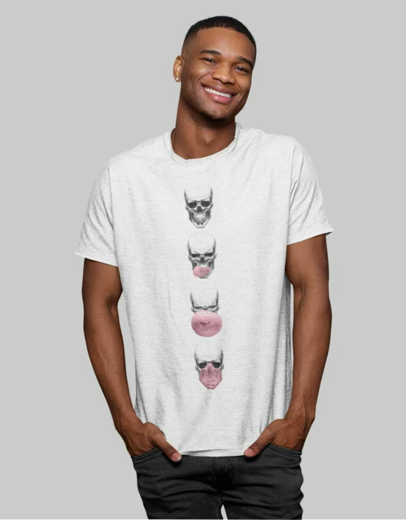 Skull Bubble T-shirt - WHITE