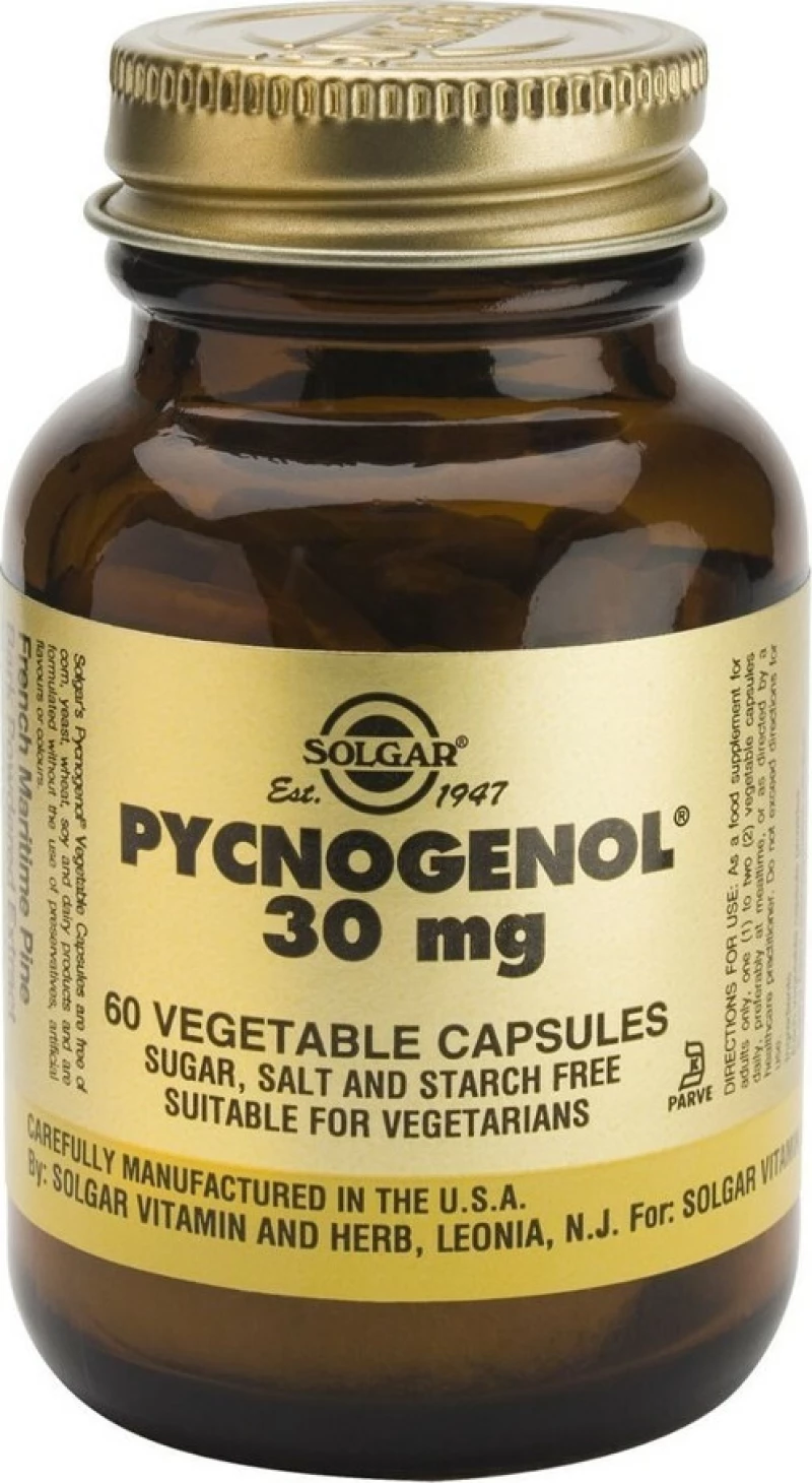 Solgar Pycnogenol 30mg 60 φυτικές κάψουλες