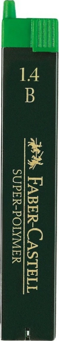 Faber-Castell 6 Μύτες Μολυβιού Super Polymer Πάχους 1.4mm Τύπου B