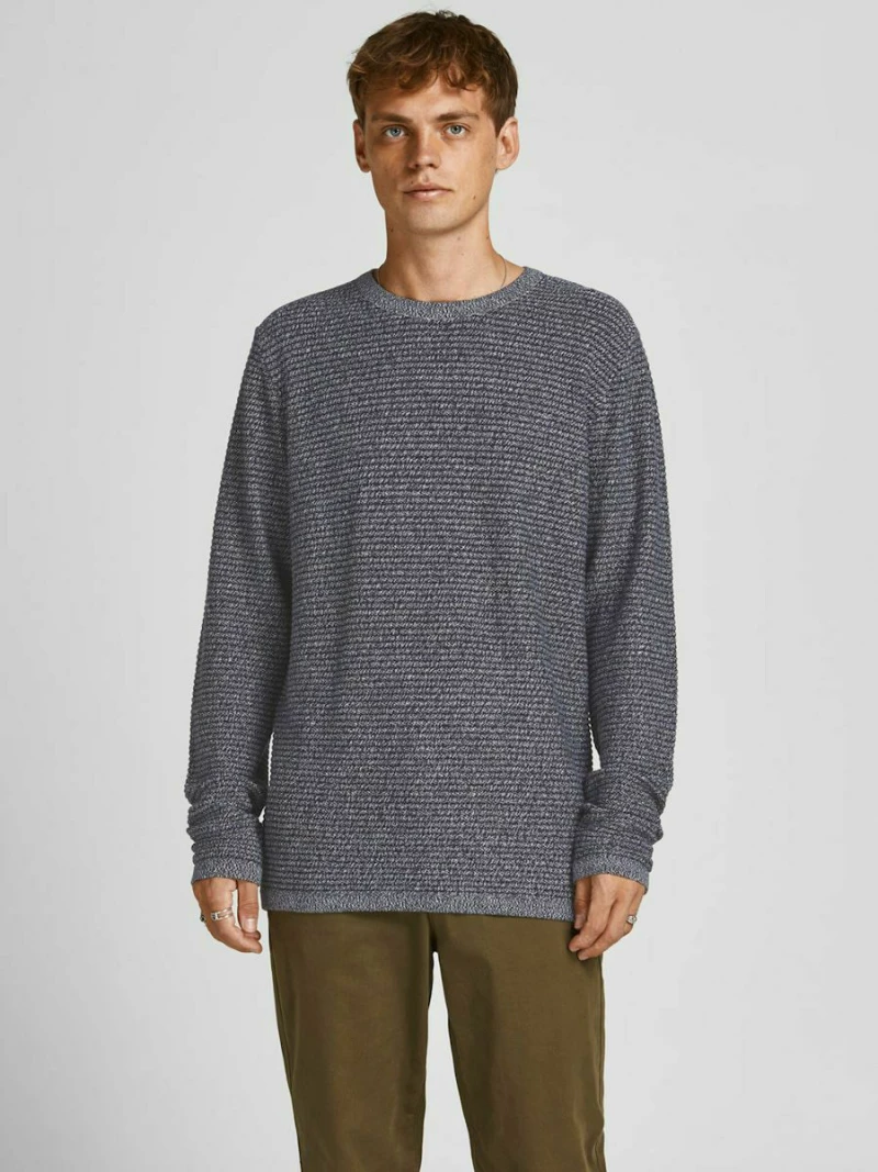 Jack & Jones 12190657 Ανδρικό Πουλόβερ Μακρυμάνικο Navy Μπλε
