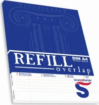 Skag Ανταλλακτικές Κόλλες Refill Overlap Ριγέ 80 Φύλλα Α4