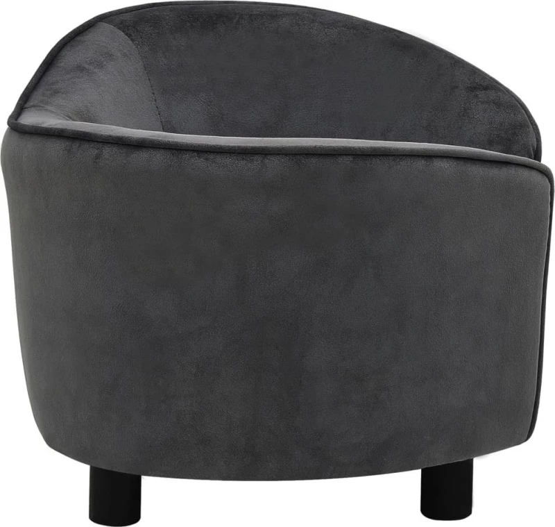 vidaXL Καναπές Βελουτέ Σκούρο Γκρι 69x49cm