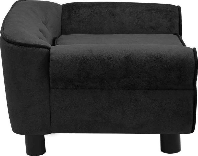 vidaXL Καναπές Βελουτέ Μαύρος 72x45cm