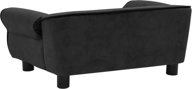 vidaXL Καναπές Βελουτέ Μαύρος 72x45cm