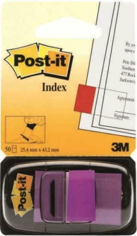 3M Πλαστικοποιημένοι 25x43mm Μωβ 50 Φύλλα