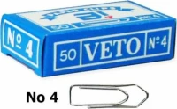 Veto No.4 Συνδετήρες 33mm Μεταλλικοί 50τμχ