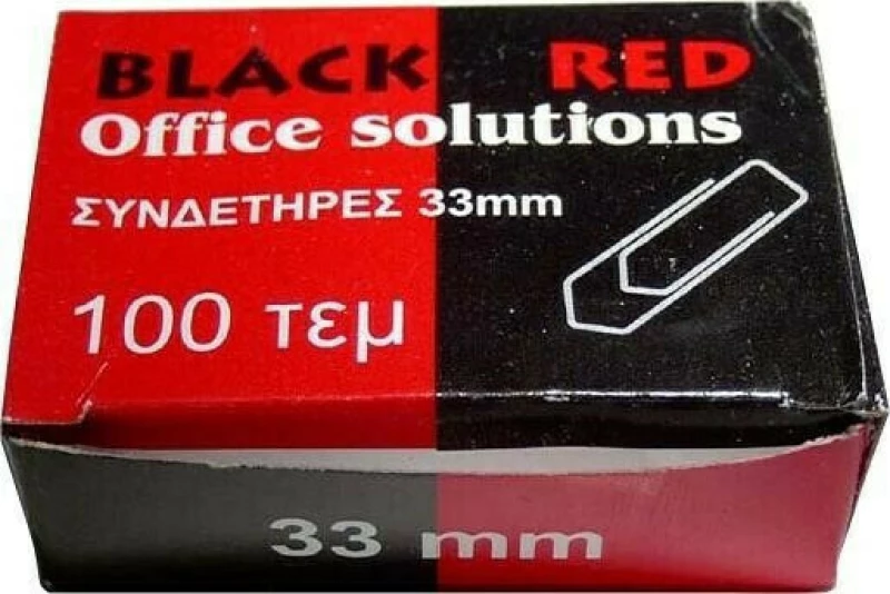 Black Red Νο.4 Συνδετήρες 33mm Νίκελ 100τμχ