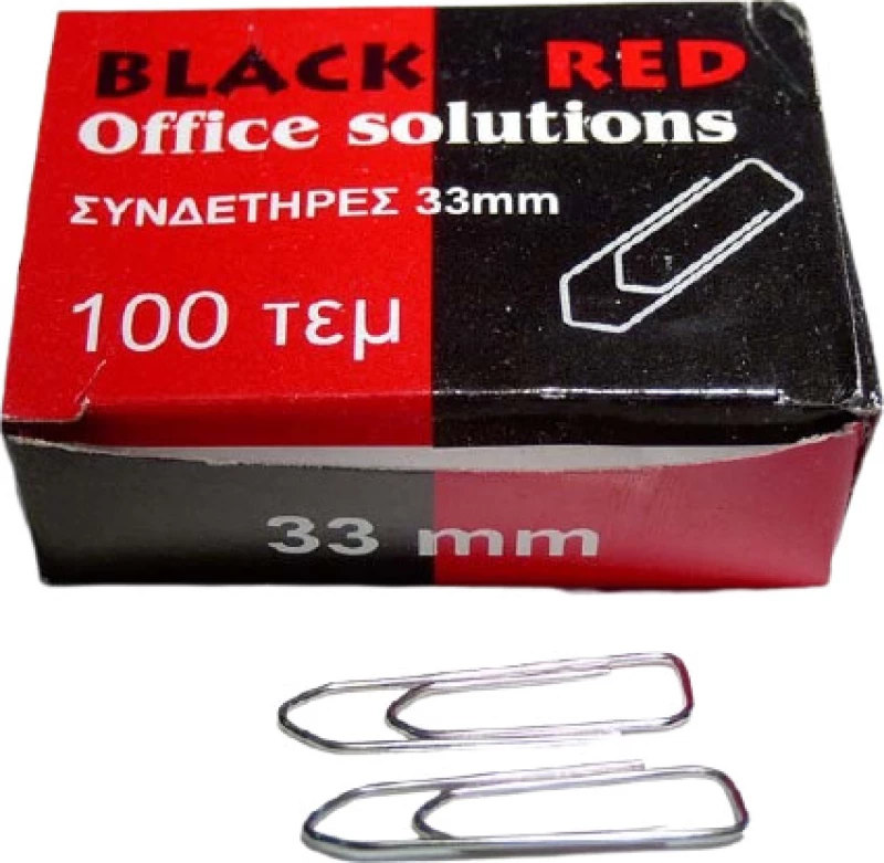 Black Red Νο.4 Συνδετήρες 33mm Νίκελ 100τμχ