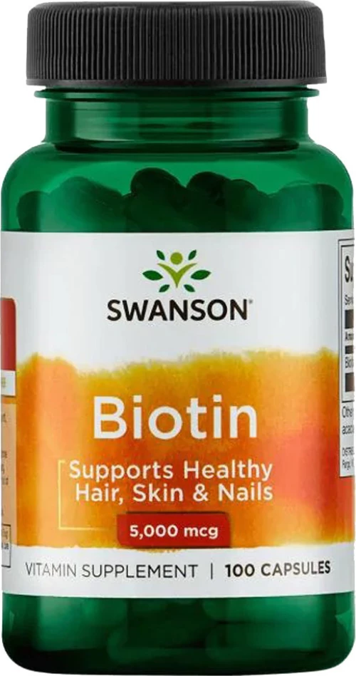 Swanson Biotin 5000mcg 100 κάψουλες