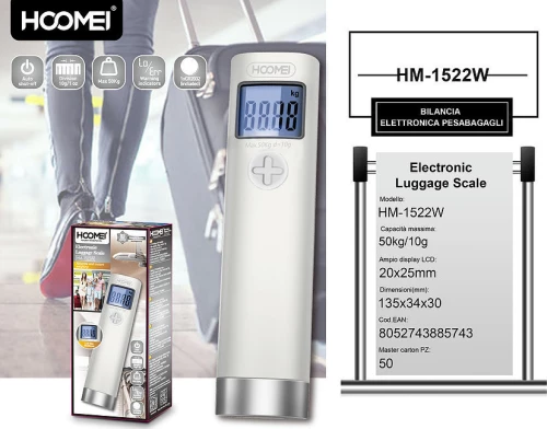 Hoomei Ζυγαριά Αποσκευών HM-1522W Λευκό