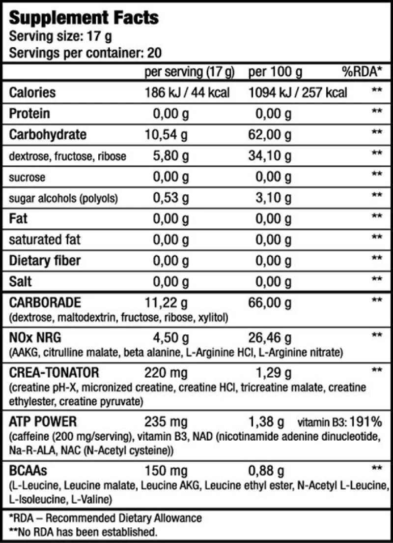 Biotech USA Nitrox Therapy 340gr Ροδάκινο