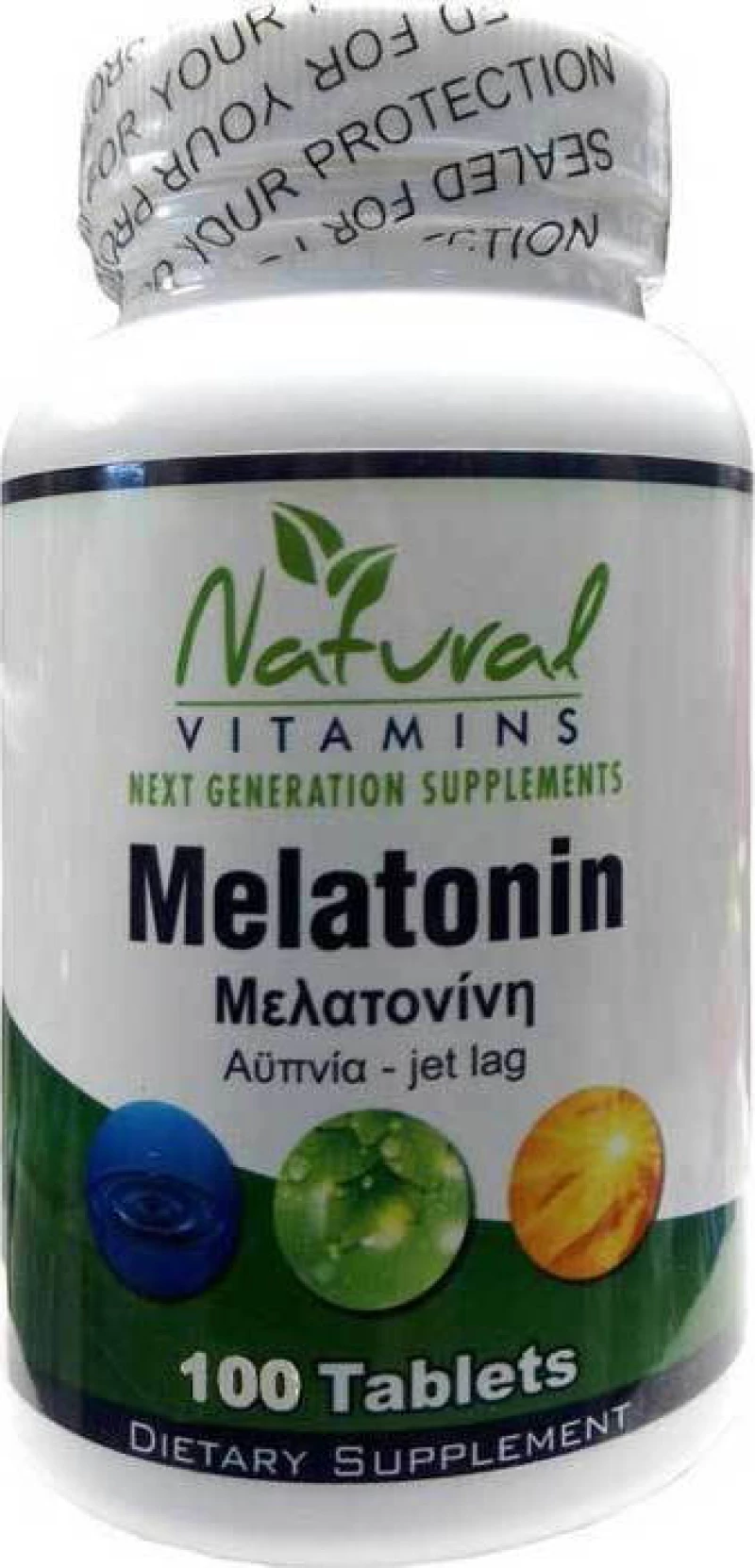 Natural Vitamins Melatonin 1mg 100 ταμπλέτες