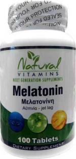 Natural Vitamins Melatonin 1mg 100 ταμπλέτες