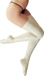 Skin tight White Latex Stockings