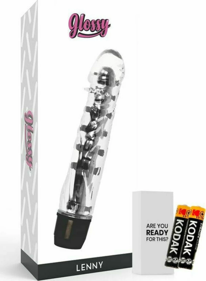 Glossy Lenny Vibrator 14cm Black