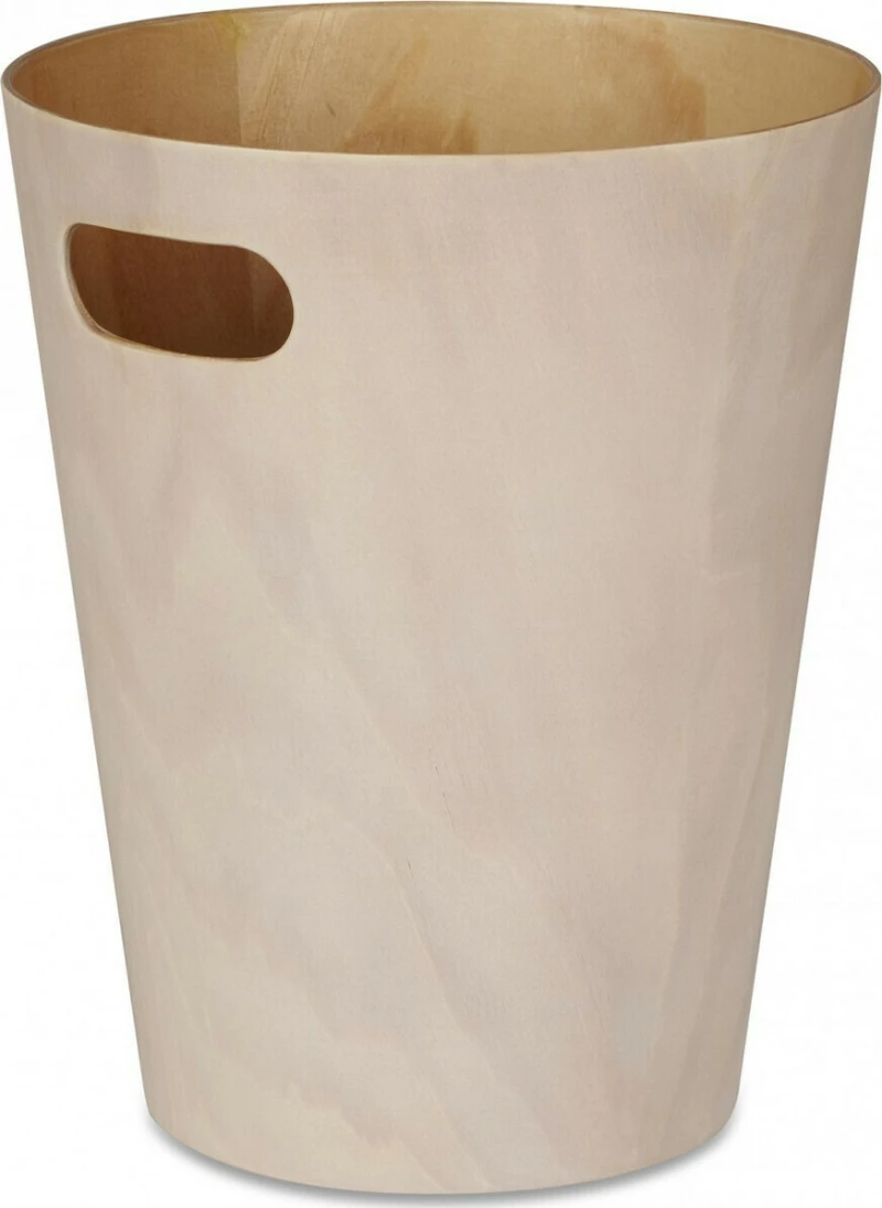 Umbra Ξύλινο Καλάθι Αχρήστων Woodrow 7.5lt Λευκό 23x22.9x28cm