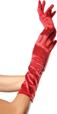 ΓΑΝΤΙΑ ELBOW LENGTH SATIN GLOVE RED