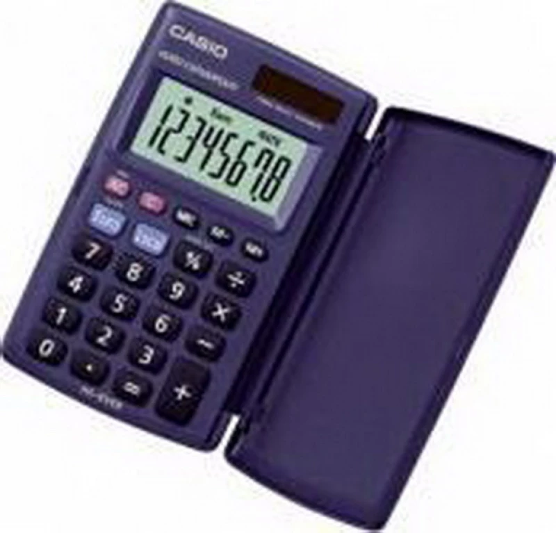 Casio Αριθμομηχανή Απλή Τσέπης HS-8VER 8 Ψηφίων σε Μωβ Χρώμα