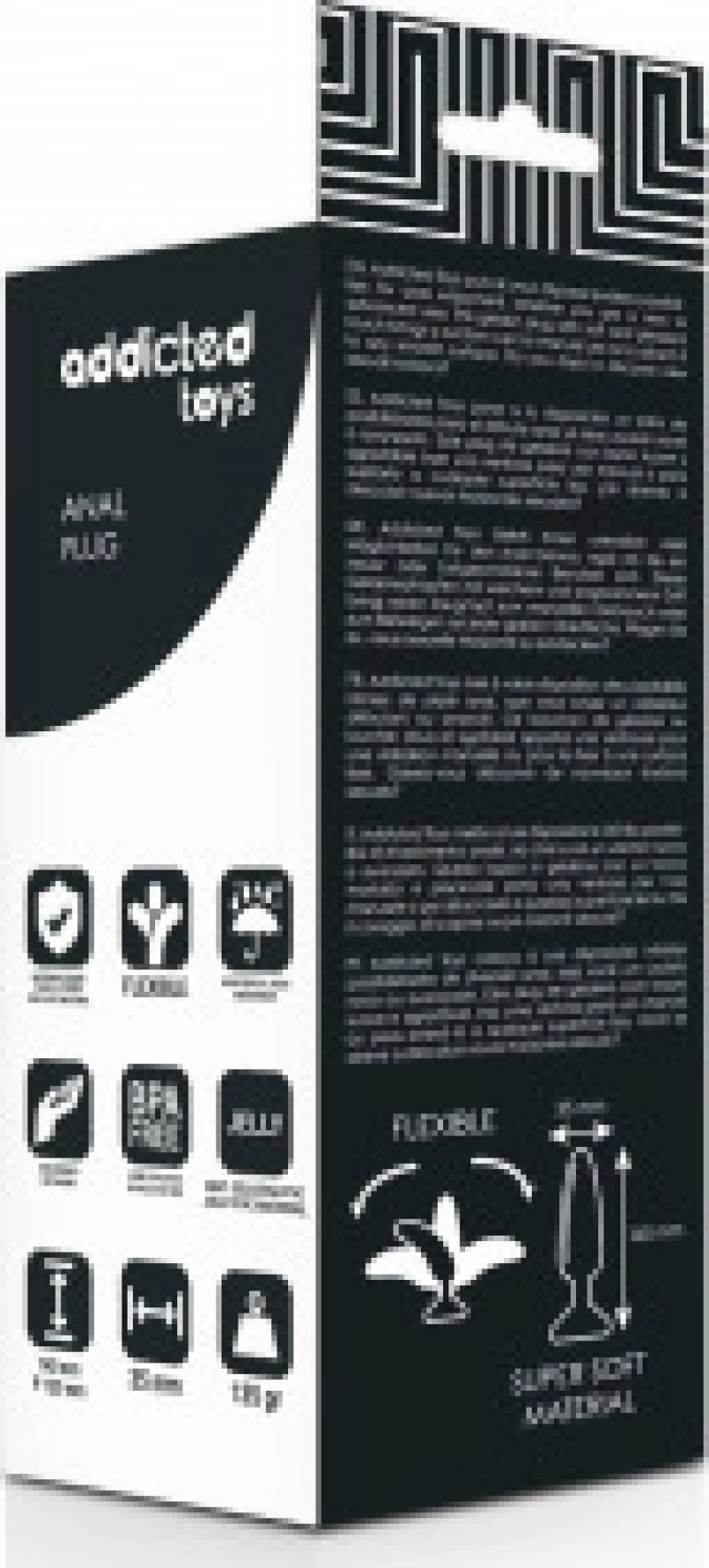 Addicted Toys Anal Plug Black 13.5cm