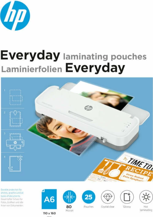 Hp 9156 Everyday Φύλλα Πλαστικοποίησης Για Α6 – 80 Microns – 25 Τμχ