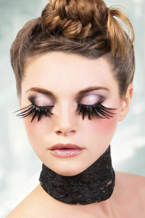 Black Feather Eyelashes