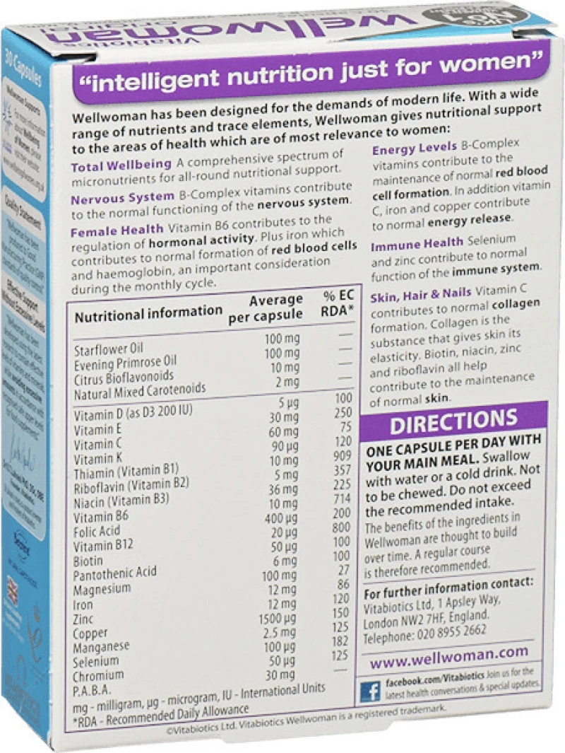 Vitabiotics Wellwoman Original 30 ταμπλέτες