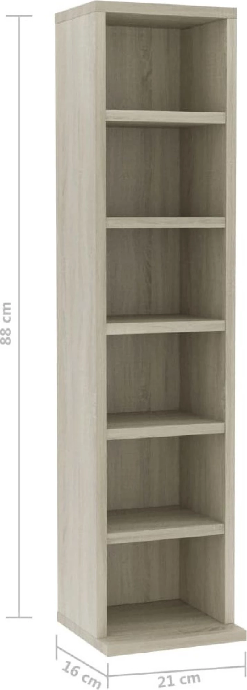 Έπιπλο για CD Χρώμα Sonoma Δρυς 21x20x88 εκ. από Μοριοσανίδα