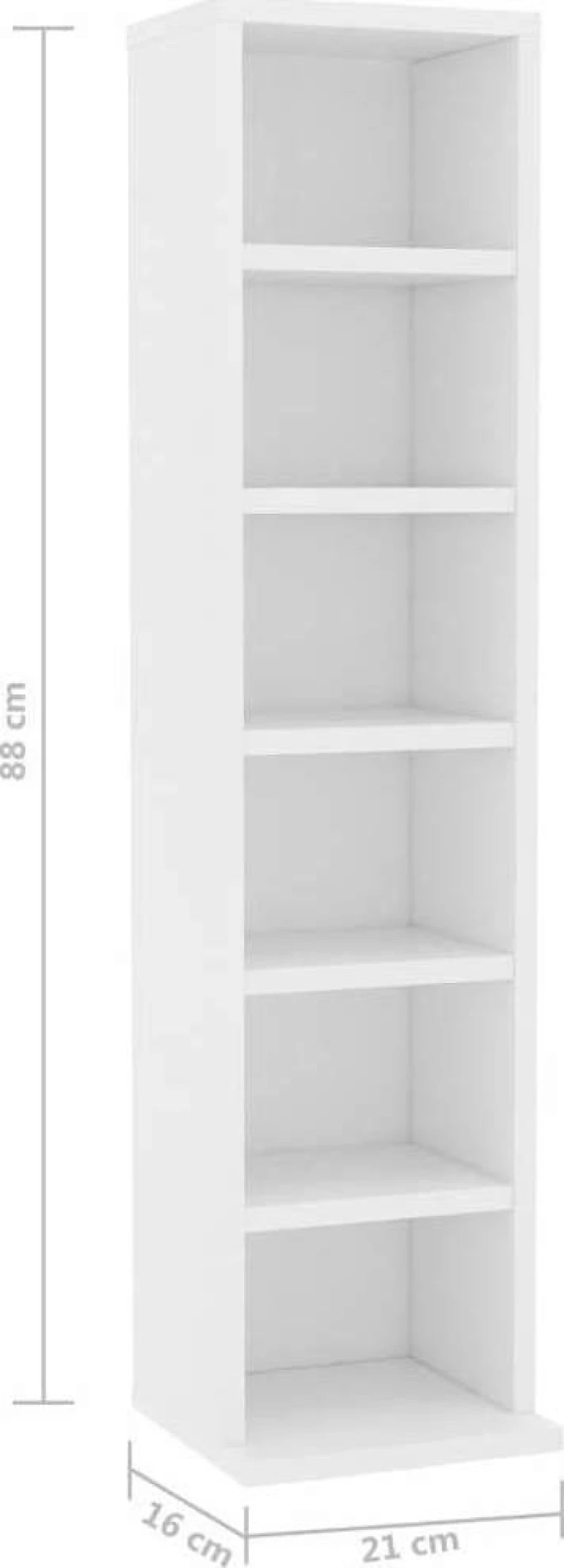 Έπιπλο για CD Λευκό 21 x 20 x 88 εκ. από Μοριοσανίδα