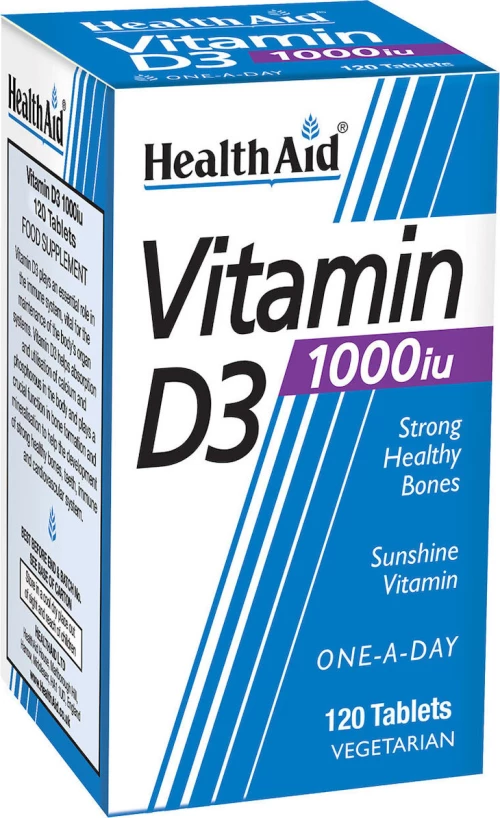 Health Aid Vitamin D3 1000iu 120 ταμπλέτες