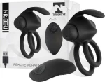 Tardenoche Reerin Dual Vibrating Ring with USB Remote Control Black