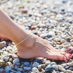 Βραχιόλι anklet snake από ατσάλι επίχρυσο