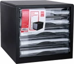 Deli Πλαστικό Συρταράκι Γραφείου 5 Θέσεων 34x34x27.5cm Μαύρο