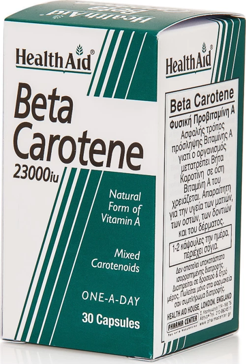 Health Aid Beta Carotene 23000iu 30 κάψουλες