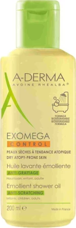 A-Derma Exomega Control Emollient Shower Oil Anti-Scratching 200ml