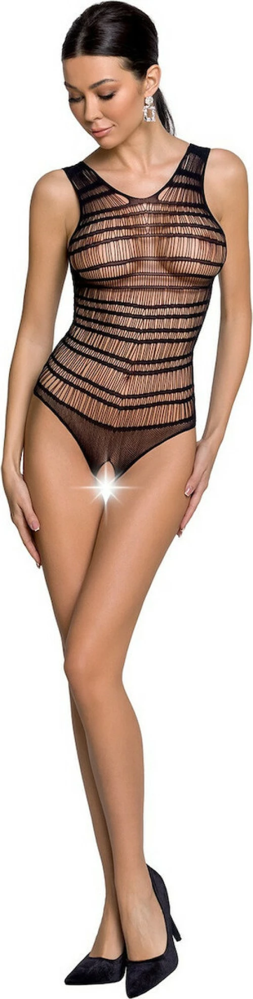 Passion BS086 Bodystocking Teddy Black