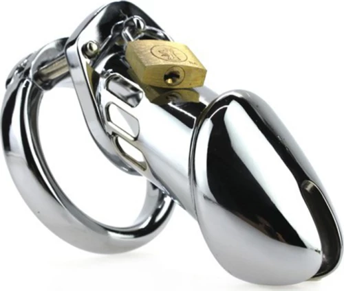Steel Padlock Chastity Cage