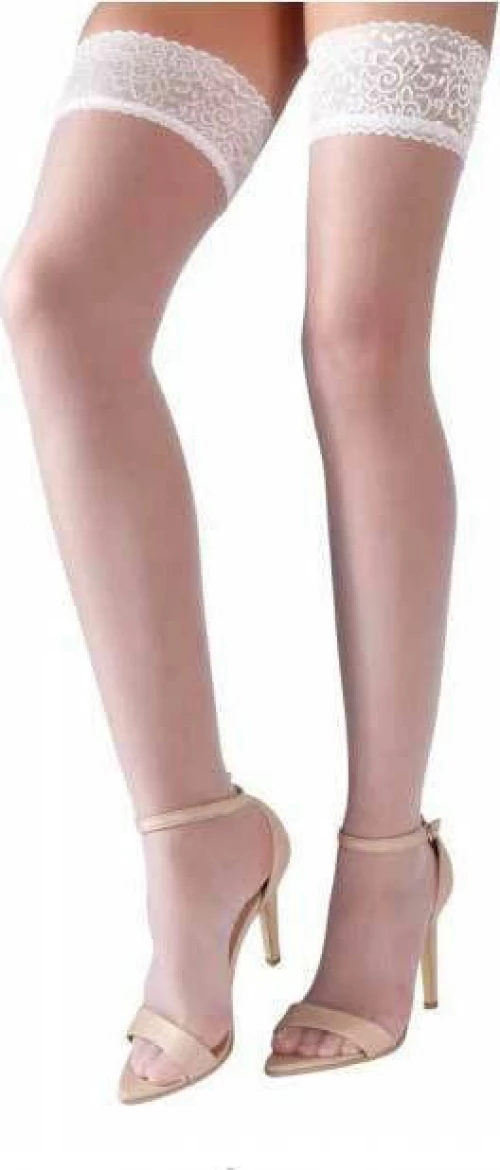 Cottelli Collection Stays-Ups Stockings White