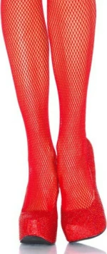 Leg Avenue 9001 Fishnet Pantyhose Red