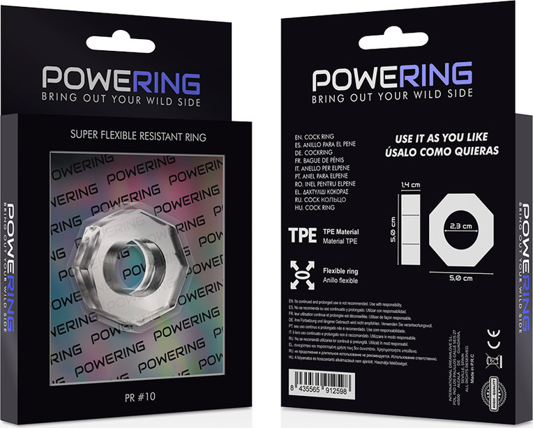 POWERING SUPER FLEXIBLE RESISTANT RING PR10 CLEAR 5cm