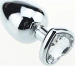 Heart jewel plug large (clear)