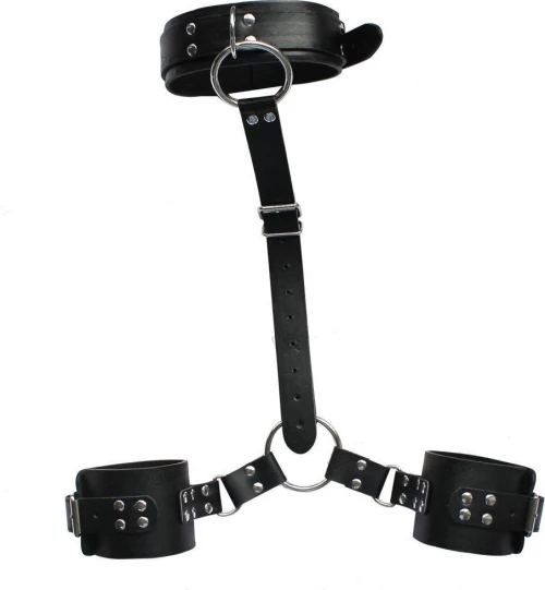 Collar & Hand Cuffs Black