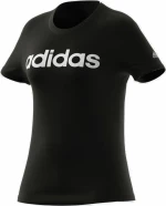 Adidas Essentials Linear Αθλητικό Γυναικείο T-shirt Λευκό με Στάμπα