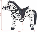 vidaXL Άλογο 62cm Ασπρόμαυρο